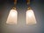 Mid-Century Pendant Lights in Brass and Clear Crackled Glass, 1950s, Set of 2 For Sale - Image 4 of 16