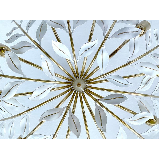 Vintage Floral Pendant Light from Vereinigte Werstaetten, 1950s For Sale - Image 9 of 18