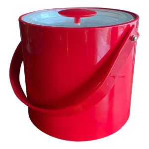 1950s Georges Briard Cherry Red Vinyl Ice Bucket