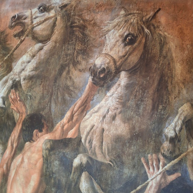 Brown 1990s Huge Signed Fine Art "Ferocitas" Giclee on Canvas by Tomasz Rut For Sale - Image 8 of 18