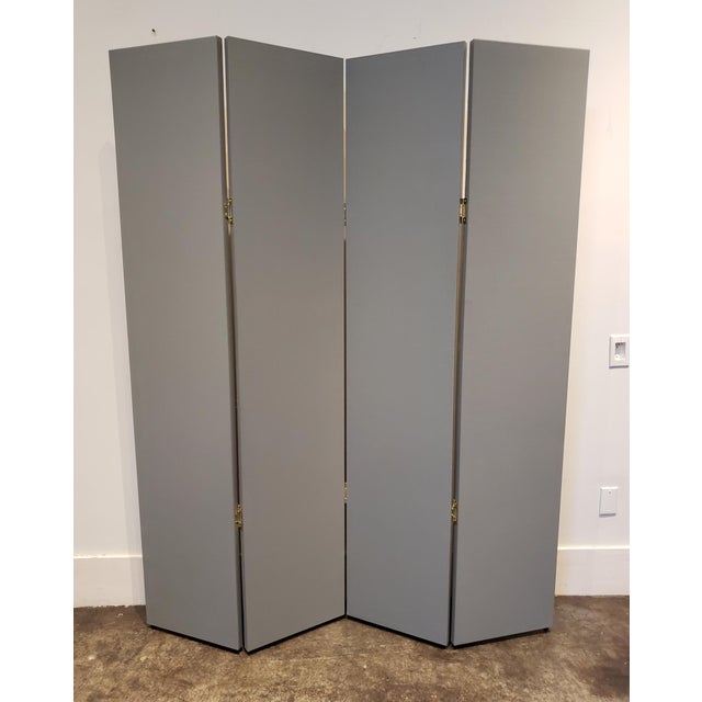Jacques Lamy Jacques Lamy Neo Classical Trompes l'Oeil Folding Screen For Sale - Image 4 of 7