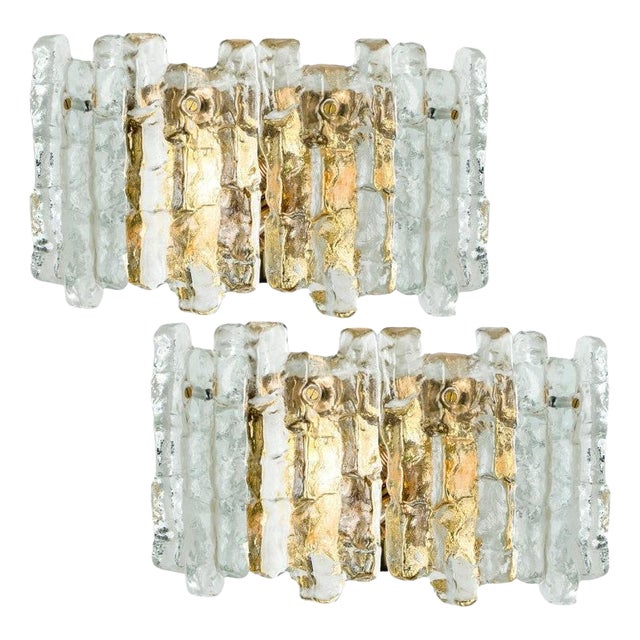 Large Wall Sconces attributed to J.T. Kalmar, Austria, 1970s, Set of 2 For Sale