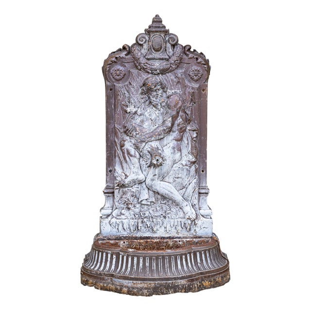 Metal Wall Fountain, 20th Century For Sale