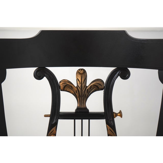 Pair Lyre Back Black Finish Occasional Chairs For Sale In Philadelphia - Image 6 of 18