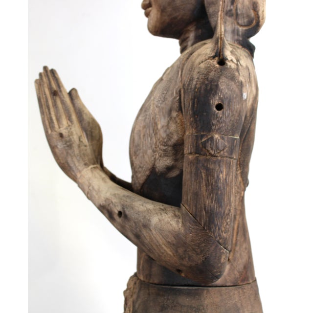 Sand Empress of Compassion Statue Meditation Pose For Sale - Image 8 of 13