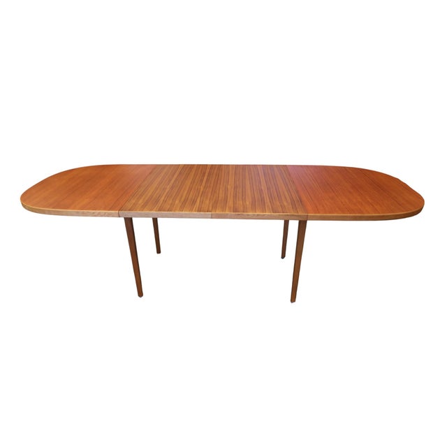 Oval Dining Table in Teak and Oak with Two Extension Leaves by Bertil Fridhagen for Bodafors, 1960 For Sale - Image 14 of 17
