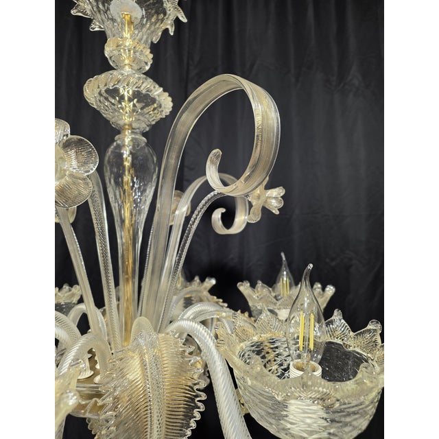 Murano Glass Chandelier, 1980s For Sale - Image 13 of 14