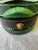 Vintage Emerald Glass Ice Bucket With Removal Leather Strap For Sale - Image 4 of 5