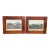 Late 20th Century Pair of Thomas Blinks Fox Hunting Prints in Leather-Wrapped Frames From Hollywood Prop House For Sale