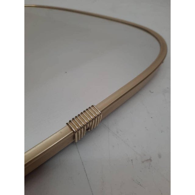 Copper Mid-Century Asymmetric Kidney Mirror, 1950s For Sale - Image 8 of 11