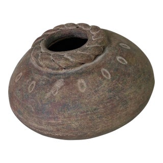 Vintage Organic Rustic Terracotta - Clay Vessel / Vase For Sale