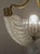 Vintage Italian Art Deco Brass Chandelier with Glass Leaves attributed to Ercole Barovier for Barovier&Toso, 1940s For Sale - Image 9 of 14
