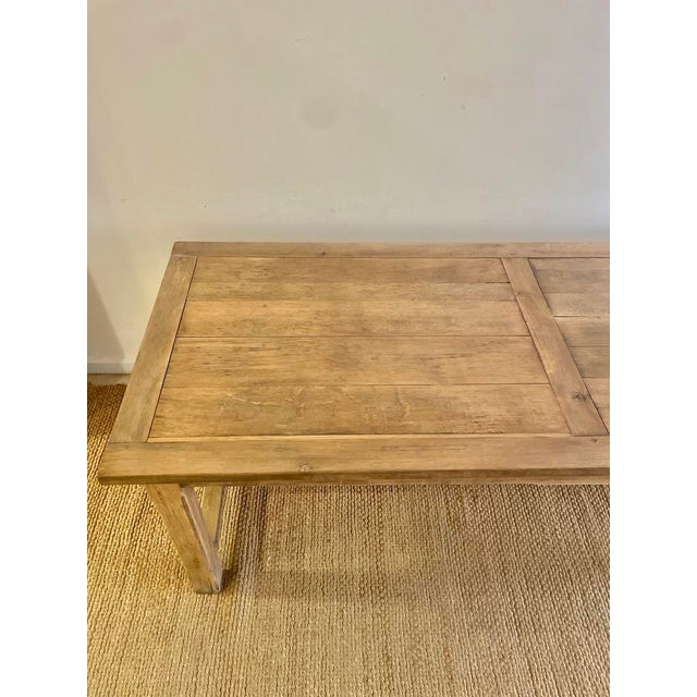 French Dining Table in Oak with Benches, Set of 3 For Sale - Image 4 of 18
