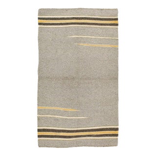 Mid-20th Century Handmade European Flat-Weave Kilim Throw Rug For Sale