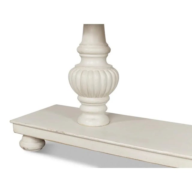 Carved Antique White Console Table For Sale - Image 10 of 11