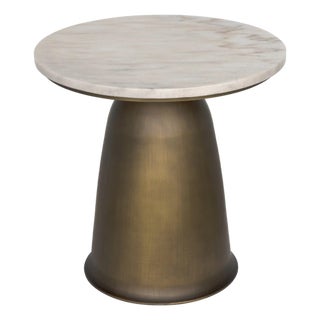 Aiden Side Table, Aged Brass For Sale
