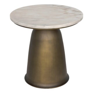 NOIR Aiden Side Table, Aged Brass For Sale