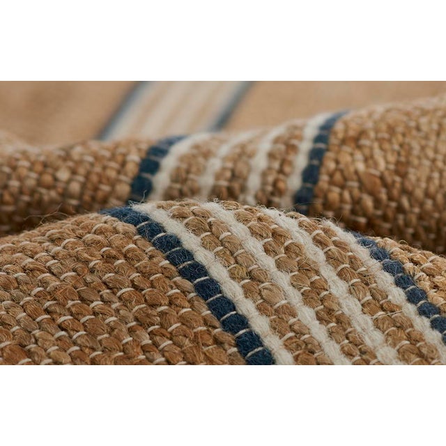 Erin Gates by Momeni Chestnut Stripe Blue Hand Woven Wool Area Rug 2' X 3' For Sale - Image 4 of 10