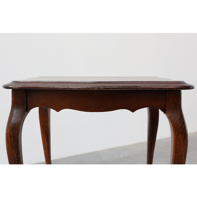 Wood Small Queen Anne Side Table with Cabriole Legs, England, 1900s For Sale - Image 7 of 11