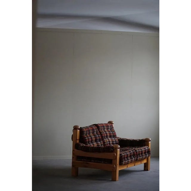 Brutalist Two-Seater Sofa in Pine, 1960s For Sale - Image 9 of 13