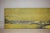 "About the Item This elongated Chinese landscape panel presents a shimmering, gilt-toned vista rendered in a deep black...
