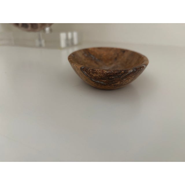 Vintage Handmade Petite Solid Stone Bowl/ Stone Soap Dish For Sale - Image 11 of 12