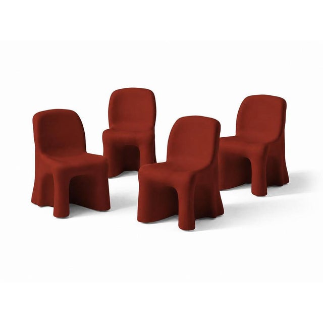 Red Dalila Armless Outdoor Chairs by Gaetano Pesce for Cassina, Set of 4 For Sale - Image 3 of 18