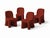 Red Dalila Armless Outdoor Chairs by Gaetano Pesce for Cassina, Set of 4 For Sale - Image 3 of 18
