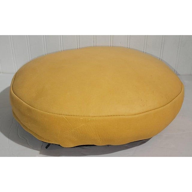 Rustic Leather Buckskin Seat Cushion For Sale - Image 3 of 5