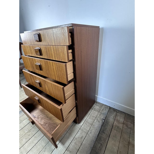 Brown Vintage Scandinavian Chest of Drawers, 1960s For Sale - Image 8 of 11