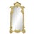 Vintage Italian Florentine Carved Sculpted Giltwood Cream and Gold Wall Mirror For Sale