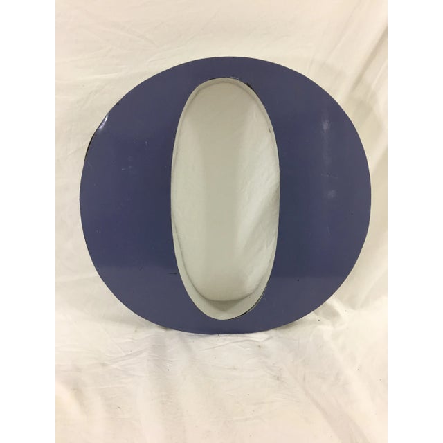 1930s French Mid-Century Modern Metal Letter "O" For Sale - Image 5 of 5