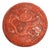 Carved Cinnabar Lacquer Round Lidded Box, Dragon & Cloud Chinoiserie Decorative Box For Sale