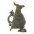 Chinese Archaic Bird Bronze Ware Gold Toad Accent Ritual Wine Vessel Pitcher For Sale