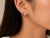 Modern Late 20th Century 18K White Pink Rose Gold Pave Sapphire Diamond Earrings, Pair For Sale - Image 3 of 3