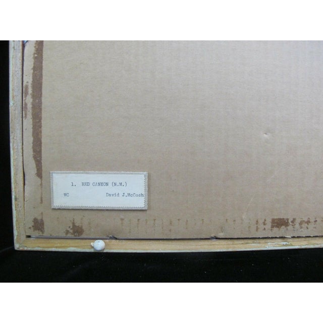 Red David McCosh Abstract Watercolor Painting on Paper Red Canyon Pacific Nw 1965 For Sale - Image 8 of 9
