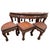 Mid-20th Century Chinese Massive Oval Carved Coffee Table With 6 Nesting Stools For Sale - Image 12 of 12