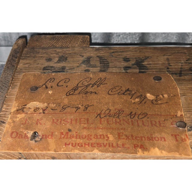 Marked Down (Again)! 1910s Arts & Craft-Style J K Rishel Oak Dining Room Table W Leaves & Chairs For Sale - Image 14 of 18