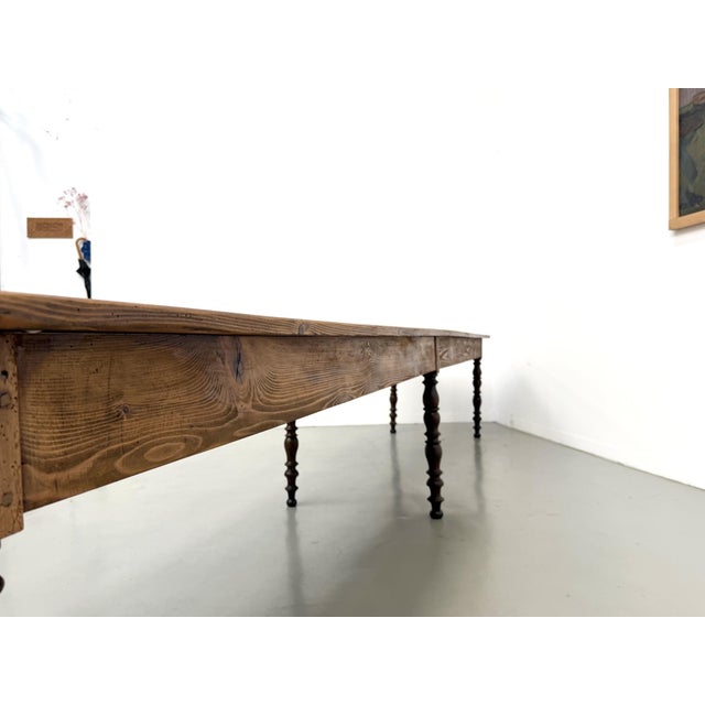 Farmhouse Table in Pine, 1900s For Sale - Image 9 of 18