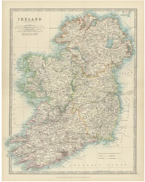 Antique Map of Ireland, 1903