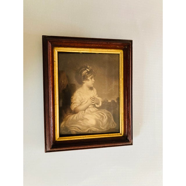 1900 - 1909 Wistful 19th Century Photo Print of Young Girl Framed For Sale - Image 5 of 5