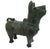 Han Dynasty style, antique reproduction pottery sculpture of a dog. Green glazed terracotta dog stands on all fours with...