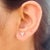 Not Yet Made - Made To Order Natural Diamond Trio Stud Earrings Made in 18k Yellow Gold- A Pair For Sale - Image 5 of 14