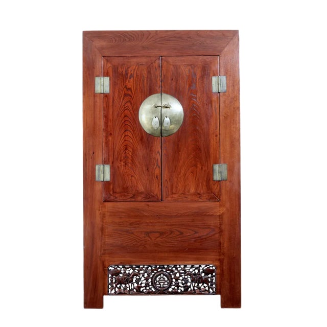 Mid-20th Century Carved Hardwood Cabinet For Sale