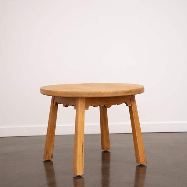 Mid-Century Modern Danish Brutalist Oak Side Table For Sale - Image 3 of 6