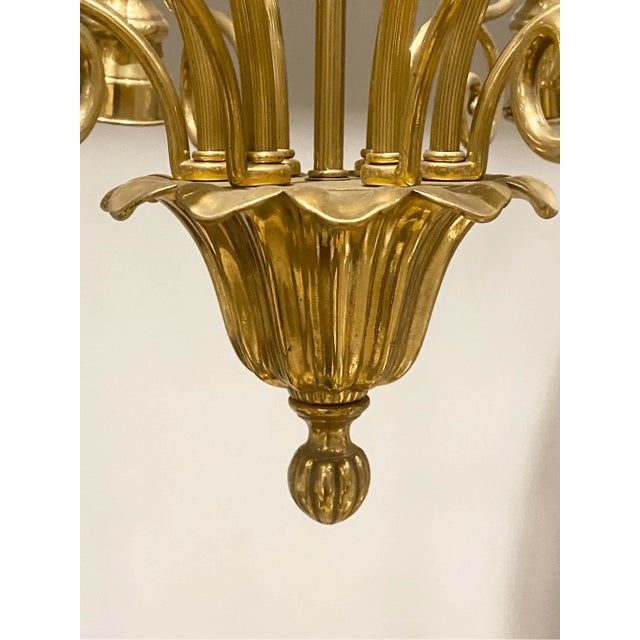 Mid 20th Century 20th Century Antique Brass Dutch Style Chandelier For Sale - Image 5 of 5