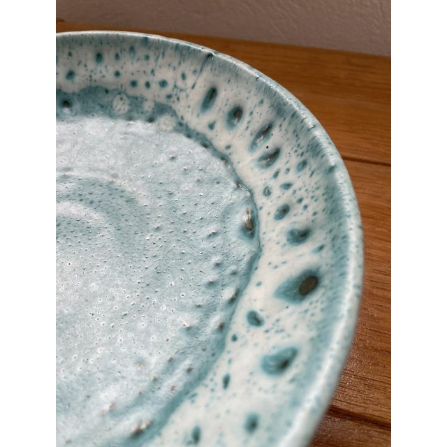 Blue Enameled Tripod Plate Dish, 1950s For Sale - Image 10 of 18