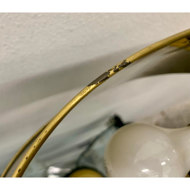 Metal Vintage Brass Dual French Horn Bouillotte Lamp Adjustable Black Tole Shade For Sale - Image 7 of 7