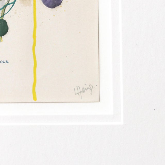 Devil's Bit Scabious - Framed Original Botanical Mixed Media Painting on Antique Botanical Book Page by Lee Herring For Sale - Image 9 of 9