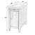 Spritely Home Accent Furniture Nora 12 in. W Rectangular Wood 1 Door Narrow End Table with Pull-Out Tray, Antique Taupe For Sale - Image 4 of 11